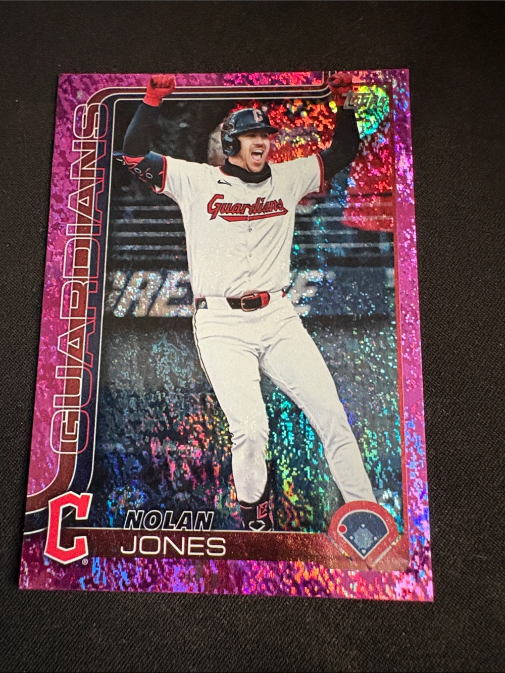 Topps Pink Foil Nolan Jones Guardians Card